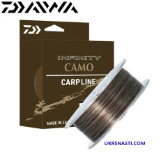Леска монофильная Daiwa Infinity Brown Camo диаметр 0,30мм размотка 1200м камуфляжно-коричневая